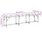 vidaXL Dining Bench Light Grey 186x32x45 cm Steel and Fabric
