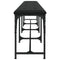 vidaXL Dining Bench Black 248x32x45 cm Steel and Faux Leather