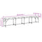 vidaXL Dining Bench Black 248x32x45 cm Steel and Faux Leather
