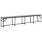 vidaXL Dining Bench Light Grey 248x32x45 cm Steel and Fabric