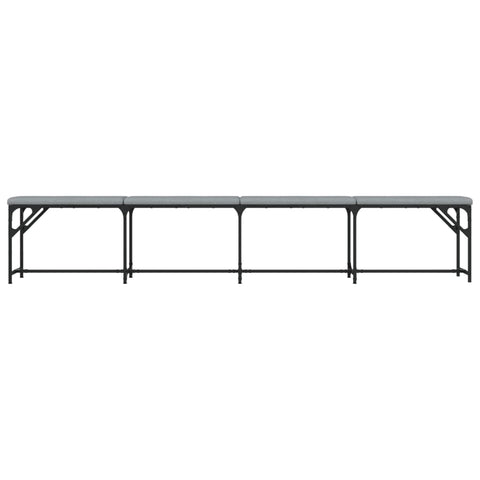 vidaXL Dining Bench Light Grey 248x32x45 cm Steel and Fabric