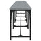 vidaXL Dining Bench Light Grey 248x32x45 cm Steel and Fabric