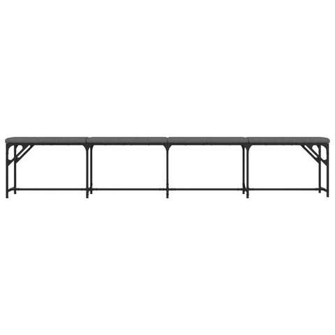 vidaXL Dining Bench Dark Grey 248x32x45 cm Steel and Fabric