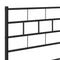 vidaXL Metal Bed Frame without Mattress with Headboard Black 193x203cm