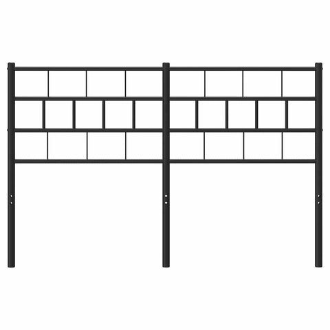 vidaXL Metal Headboard Black 135 cm