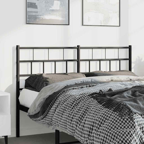 vidaXL Metal Headboard Black 135 cm