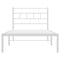 vidaXL Metal Bed Frame without Mattress with Headboard White 80x200cm