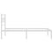 vidaXL Metal Bed Frame without Mattress with Headboard White 80x200cm