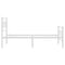 vidaXL Metal Bed Frame without Mattress with Footboard White 90x200cm