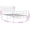 vidaXL Metal Bed Frame without Mattress with Footboard White 90x200cm