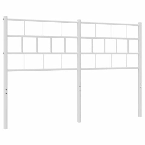 vidaXL Metal Replace Headboard White 120 cm