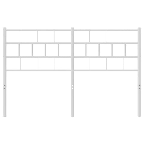 vidaXL Metal Replace Headboard White 120 cm