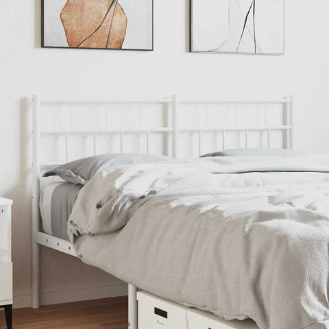 vidaXL Metal Replace Headboard White 120 cm