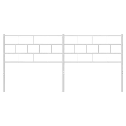 vidaXL Metal Headboard White 193 cm