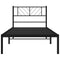 vidaXL Metal Bed Frame without Mattress with Headboard Black 90x190cm