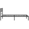 vidaXL Metal Bed Frame without Mattress with Headboard Black 90x190cm