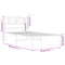 vidaXL Metal Bed Frame without Mattress with Headboard Black 90x190cm