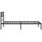 vidaXL Metal Bed Frame without Mattress with Headboard Black 100x200cm