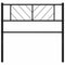 vidaXL Metal Headboard Black 100 cm