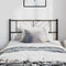 vidaXL Metal Headboard Black 100 cm