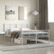 vidaXL Metal Bed Frame without Mattress with Footboard White 160x200cm