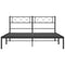vidaXL Metal Bed Frame without Mattress with Headboard Black 120x190cm