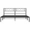 vidaXL Metal Bed Frame without Mattress with Headboard Black 193x203cm