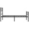 vidaXL Metal Bed Frame without Mattress with Footboard Black 107x203cm