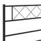 vidaXL Metal Bed Frame without Mattress with Footboard Black 107x203cm