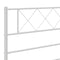 vidaXL Metal Bed Frame without Mattress with Headboard White 140x190cm