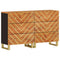 vidaXL Side Cabinets 2 pcs Brown and Black 60x33.5x75 cm Solid Wood Mango