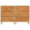 vidaXL Side Cabinets 2 pcs Brown and Black 60x33.5x75 cm Solid Wood Mango