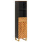 vidaXL 4 Piece Bathroom Cabinet Set Brown and Black Solid Wood Mango