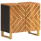 vidaXL 4 Piece Bathroom Cabinet Set Brown and Black Solid Wood Mango