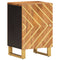 vidaXL 4 Piece Bathroom Cabinet Set Brown and Black Solid Wood Mango