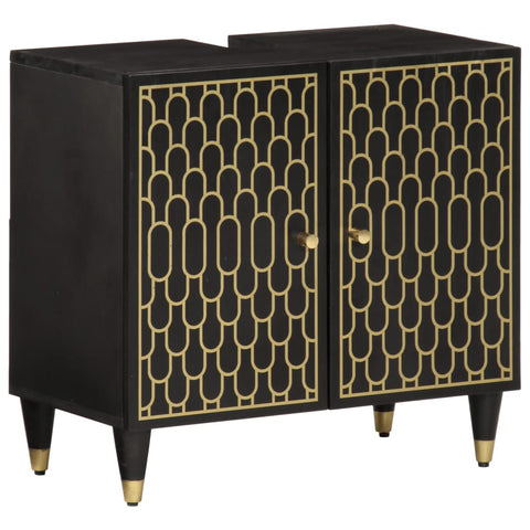 vidaXL 2 Piece Bathroom Furniture Set Solid Wood Mango