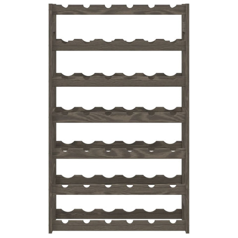 vidaXL Wine Rack for 42 Bottles Grey Solid Wood Pine