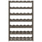 vidaXL Wine Rack for 42 Bottles Grey Solid Wood Pine