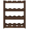 vidaXL Wine Rack for 16 Bottles Brown Solid Wood Pine