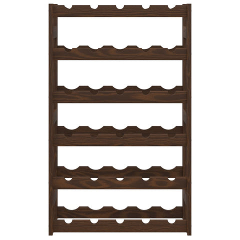 vidaXL Wine Rack for 30 Bottles Brown Solid Wood Pine
