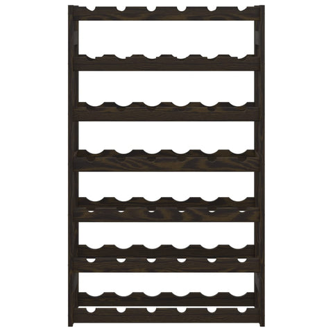 vidaXL Wine Rack for 42 Bottles Black Solid Wood Pine