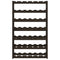 vidaXL Wine Rack for 42 Bottles Black Solid Wood Pine