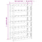 vidaXL Wine Rack for 42 Bottles Black Solid Wood Pine