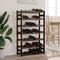 vidaXL Wine Rack for 42 Bottles Black Solid Wood Pine