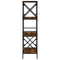 vidaXL Bookcase 4-Tier Smoked Oak 59x35x132 cm Engineered Wood