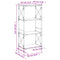 vidaXL Bookcase 4-Tier Smoked Oak 59x35x132 cm Engineered Wood