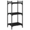 vidaXL Bookcase 3-Tier Black 40x30x86 cm Engineered Wood