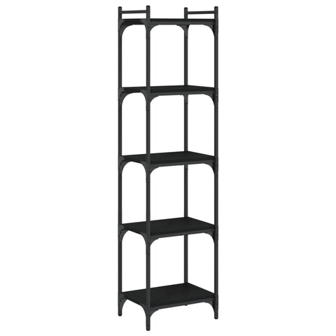 vidaXL Bookcase 5-Tier Black 40x30x154 cm Engineered Wood