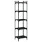 vidaXL Bookcase 5-Tier Black 40x30x154 cm Engineered Wood