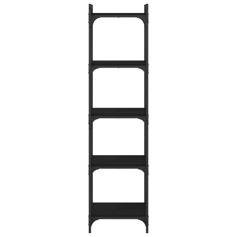 vidaXL Bookcase 5-Tier Black 40x30x154 cm Engineered Wood